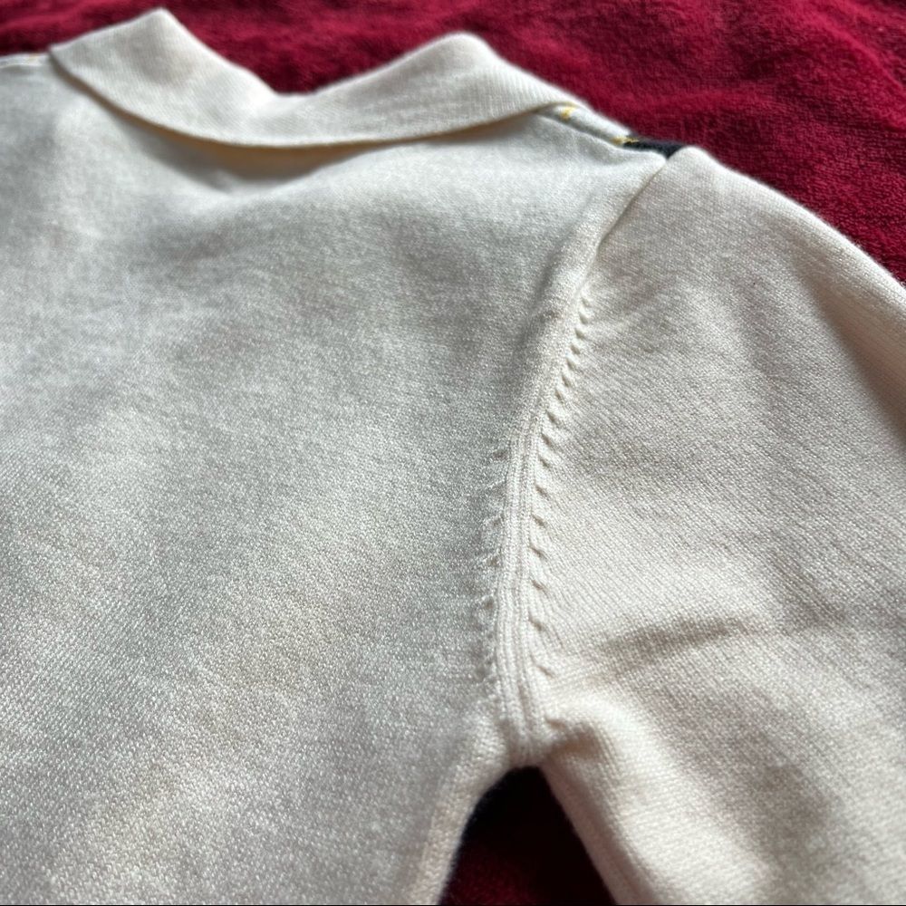 Patternâcollar crop sweater - Picture 7 of 9